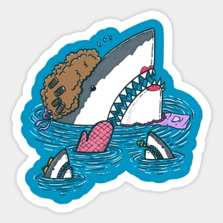 The Mom Shark Sticker